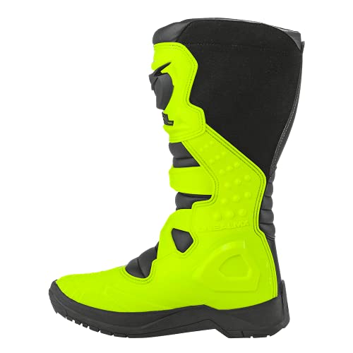 O'Neal RSX Boot Botas DE Motocicleta, Unisex-Adult, Negro/Amarillo NEÓN, 8/41