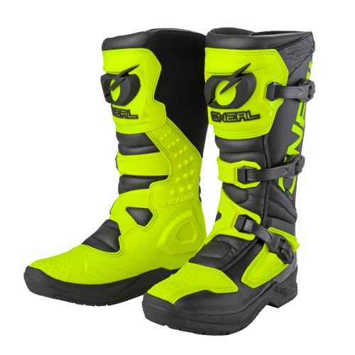 O'Neal RSX Boot Botas DE Motocicleta, Unisex-Adult, Negro/Amarillo NEÓN, 8/41