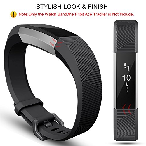 Onedream Compatible para Fitbit Alta HR Correa/Alta Strap/Ace Pulsera Mujer Hombre Recambio Silicona Correa Negro