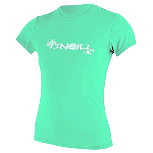 O'Neill Wetsuits WMS Basic Skins - Camiseta de Manga Corta para Mujer, Mujer, Camisa, 3547-216-S, Aqua Claro, S
