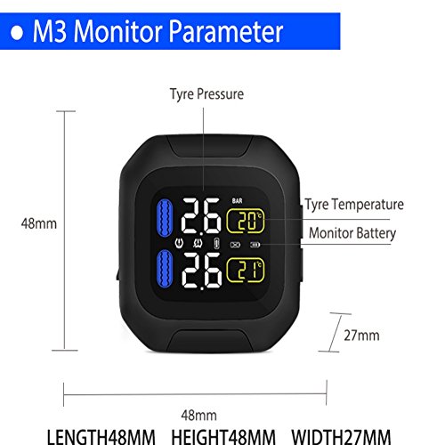 ONEWELL TPMS Impermeable Flash Proof General Wireless Motorrad Tire Pressure Monitoring Sistema para Dos Ruedas Motorrad