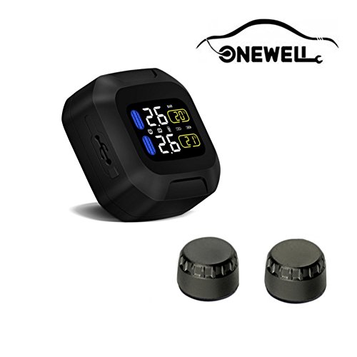 ONEWELL TPMS Impermeable Flash Proof General Wireless Motorrad Tire Pressure Monitoring Sistema para Dos Ruedas Motorrad