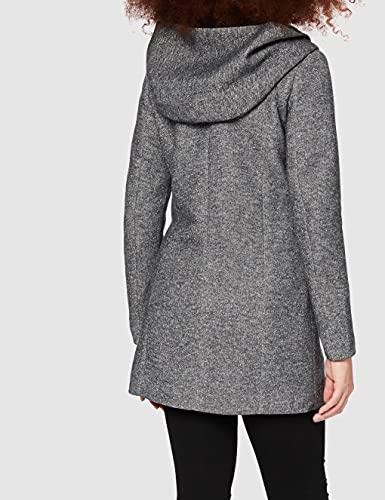 Only onlSEDONA Light Coat OTW Noos Abrigo, Gris (Dark Grey Melange), 42 (Talla del Fabricante: X-Large) para Mujer