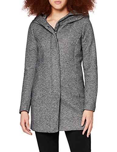 Only onlSEDONA Light Coat OTW Noos Abrigo, Gris (Dark Grey Melange), 42 (Talla del Fabricante: X-Large) para Mujer