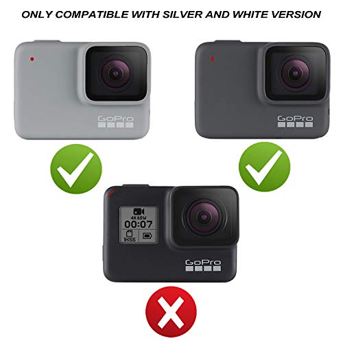 OOTSR (4 Piezas) Protector de Pantalla Compatible con GoPro Hero 7 White/Hero 7 Silver, Protector de Pantalla de Vidrio + Protector de Lente para Hero 7 Silver/White, 2 Piezas/Cada uno