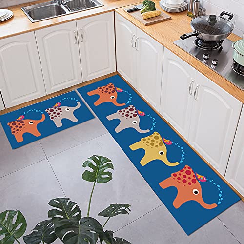 OPLJ Alfombra Larga de Cocina para Piso, Alfombra, Dormitorio, balcón, Sala de Estar, Alfombra, Moderno, Antideslizante, Lavable, Entrada para el hogar, Felpudo A3 40x60cm