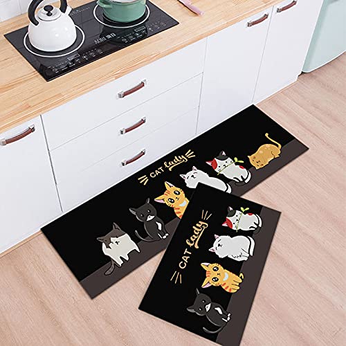 OPLJ Alfombra Larga de Cocina para Piso, Alfombra, Dormitorio, balcón, Sala de Estar, Alfombra, Moderno, Antideslizante, Lavable, Entrada para el hogar, Felpudo A3 40x60cm