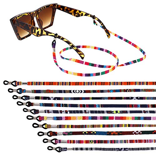 Opopark 10 Piezas Cordones Para Gafas, Gafas de Cadena Cuerda Gafas de Sol Cadena Gafas de Lectura Cordón Fijo