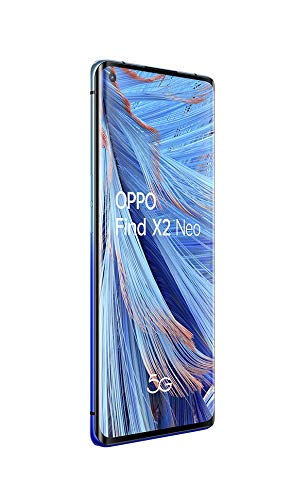 OPPO Find X2 NEO 5G – Pantalla de 6.5" (AMOLED, 12GB/256GB, Snapdragon 765G, 4.000 mAh, cámara trasera 48MP+13MP+8MP+2MP, cámara frontal 32MP, Android 10) Azul [Versión ES/PT]