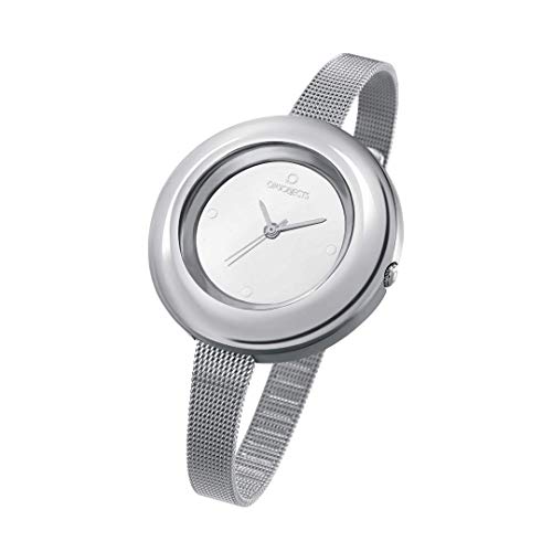 Ops! - Reloj moderno de mujer, colección «Lux Edition» 40mm plateado