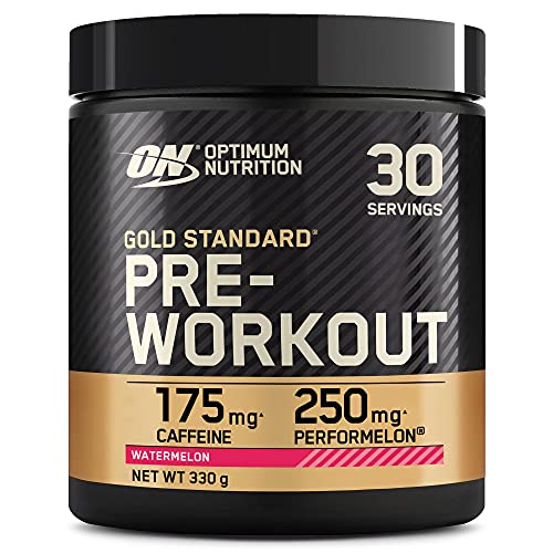 Optimum Nutrition Gold Standard Pre Workout en Polvo, Bebida Energética con Creatina Monohidratada, Beta Alanina, Cafeína y Vitamina B Complex, Sandía, 30 Porciones, 330 g, Embalaje Puede Variar