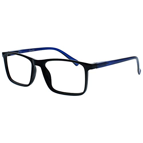 Opulize Ink Pack 2 Gafas De Lectura Grande Negro Gris Hombres Mujeres Bisagras Resorte RR4-17 +1,50