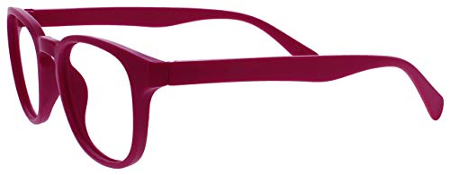 Opulize Pop Pack 4 Retro Redondo Azul Rosa Púrpura Verde Hombres Mujeres Gafas De Lectura Bisagras Resorte RRRR2-3456 +1,50