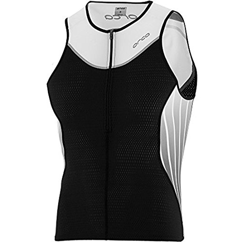 ORCA 226 Camiseta de triatlón para Hombre, Negro/Blanco, M