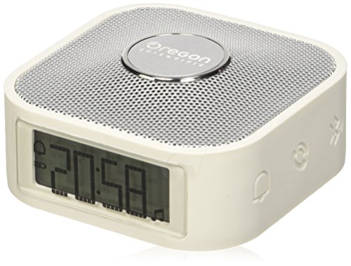 Oregon Scientific CP100_S - Reloj inteligente con altavoz bluetooth para música, blanco