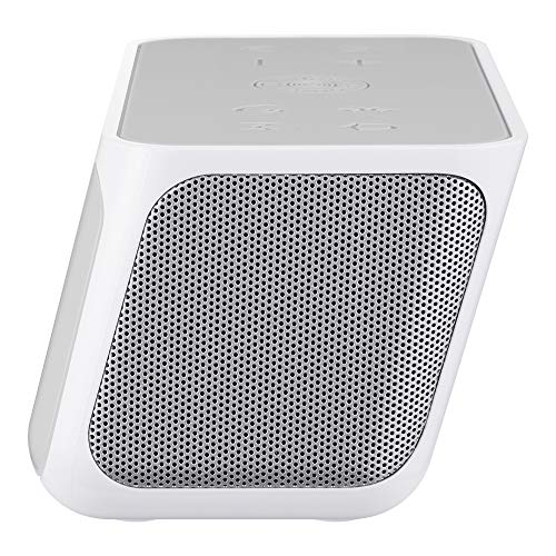 Oregon Scientific Despertador con Altavoz Bluetooth, Dos alarmas, Hora, Fecha, Salida de Auriculares de 3,5 mm y micrófono Incorporado para Uso como Manos Libres.