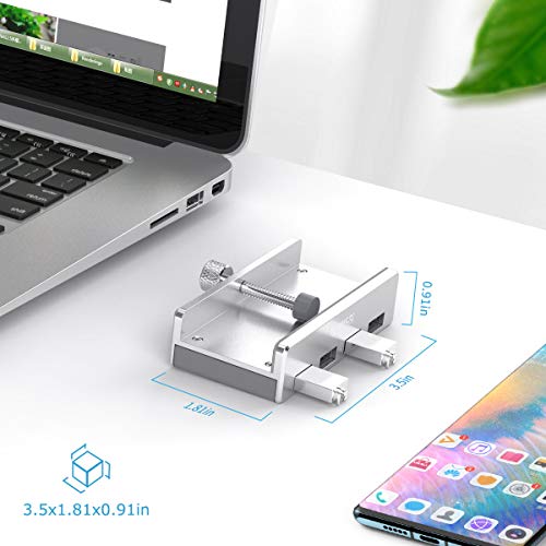 ORICO Hub USB Tipo Clip, Aluminio 4 Puertos Hub USB 3.0 con Puerto Adaptador Alimentación Adicional, Cable 100 cm Largo, Ahorro Espacio USB Data Hub para MacBook Air, Mac Pro/Mini, PC portátil