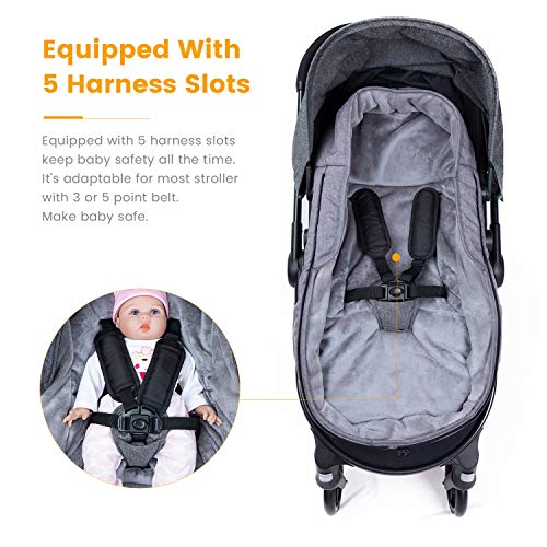 Orzbow Saco Silla Paseo Invierno Universal Para Cochecito Y Silla De Paseo,Saco Carro Bebe - Impermeable Y Cortavientos (12-24 Meses,Dark Gray)