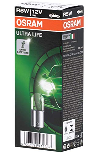 OSRAM 5007ULT Ultra Life R5W Bombilla para Luz de Posición, 12V