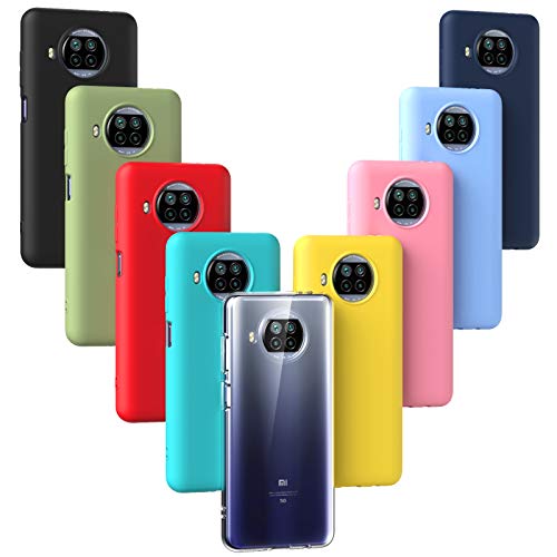 Oududianzi [9 Colores Funda para Xiaomi Mi 10T Lite 5G,Case de Silicona Suave de TPU Funda Protector de Goma Fexible Delgado Liviano y a Prueba de Golpes Antirrayas