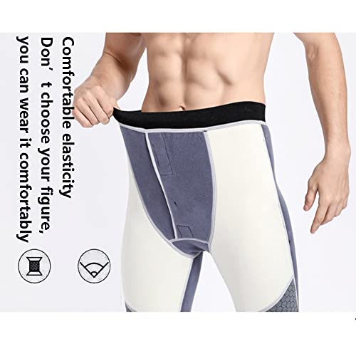 Outskirts Ropa interior térmica para hombre Long Johns Base Layer Calor Algodón Calentador Pantalones de invierno Bottoms Ski Bottom Sports Pants Pantalones (Color : Black, Size : 3XL)