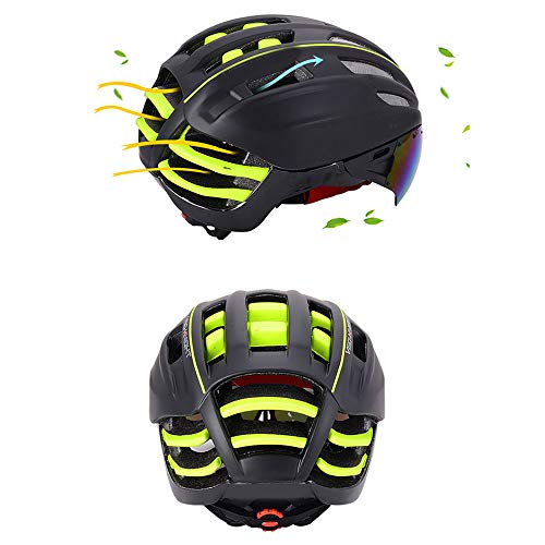 OUYA Casco De Bicicleta Specialized con 2 Lentes, Casco De Bicicleta De Montaña De Doble Capa para Mujeres Y Hombres, Cascos De Bicicleta De Ciclismo para Deportes Múltiples,B