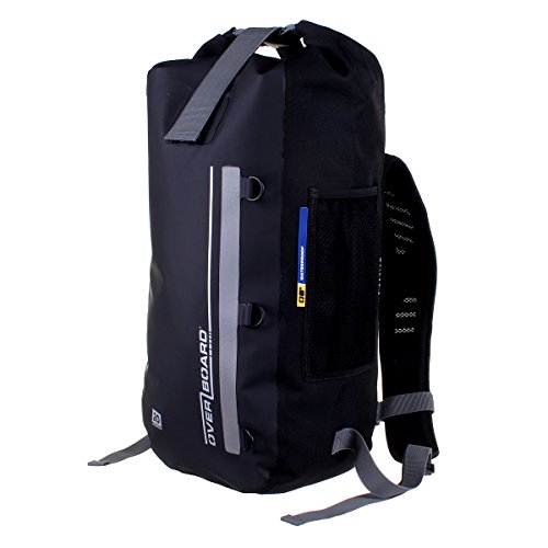 OverBoard Bolsa Estanca | Mochila Impermeable 45 Litros |100% Impermeable con Sistema de Cierre Sellado (Negro)