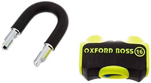 Oxford Boss 16 Disc Lock - Candado para Moto, Color Amarillo