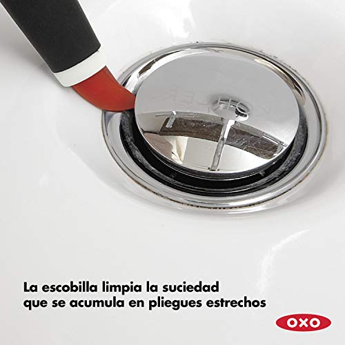 OXO Good Grips Kit de cepillos para limpiar la cocina y el baño, color naranja