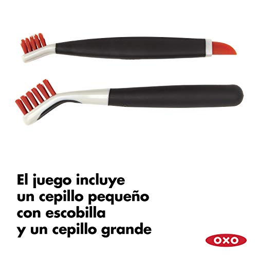 OXO Good Grips Kit de cepillos para limpiar la cocina y el baño, color naranja