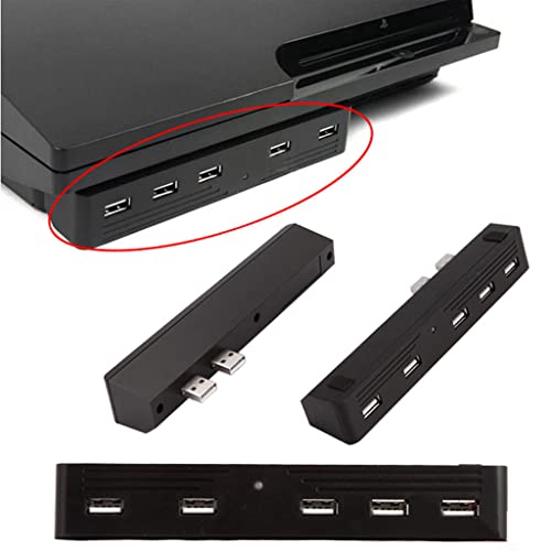 P Prettyia Hub USB 2.0 para Playstation PS3 Y PS3 Slim Cable Splitter Extension