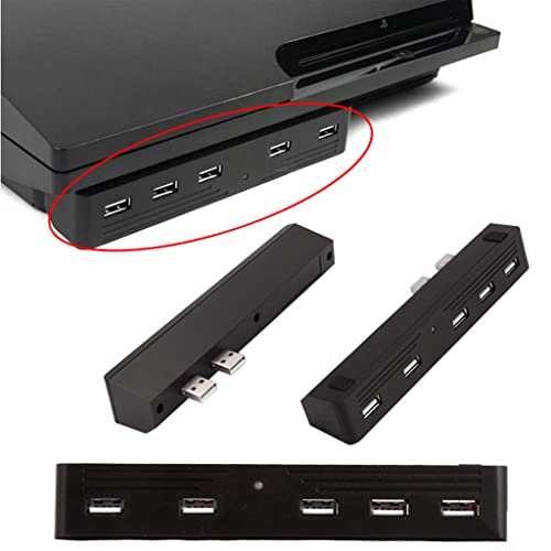 P Prettyia Hub USB 2.0 para Playstation PS3 Y PS3 Slim Cable Splitter Extension