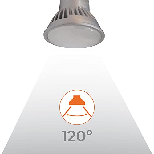 Pack 5x GU10 Led 7w REGULABLE. Color Blanco Calido (3000K). 680 Lumenes. Angulo 120 grados.