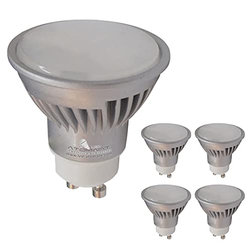 Pack 5x GU10 Led 7w REGULABLE. Color Blanco Calido (3000K). 680 Lumenes. Angulo 120 grados.