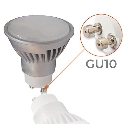 Pack 5x GU10 Led 7w REGULABLE. Color Blanco Calido (3000K). 680 Lumenes. Angulo 120 grados.