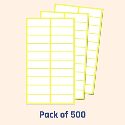 Pack de 500, 38 x 13 mm - Etiquetas Adhesivas Blancas Pegatinas
