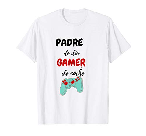 Padre de Día Gamer de Noche regalo Personalizado cumpleaños Camiseta