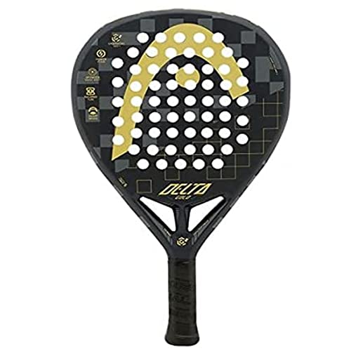 Pala de Padel Head Graphene 360 Delta Gold + Overgrip / Palas y Raquetas de pádel para Hombre Mujer y niño / Palas para Nivel intermedio y avanzado Carbono