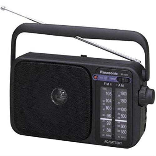 Panasonic RF-2400DEG-K - Radio Portátil FM/Am, (770mW, Iluminación LED, FM/Am, Fácil y Simple de Usar, Sintonizador Digital, Altavoz Amplio Rango 10 cm, Asa para Transportar) Color Negro