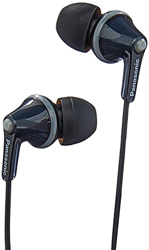 Panasonic RP-HJE125E-K Auriculares Boton con Cable In-Ear (Headphone Sonido Estéreo para Móvil, MP3/MP4, Diseño de Ajuste Cómodo, Imán Neodimio 9mm, Presión de sonido de 97 dB) Color Negro