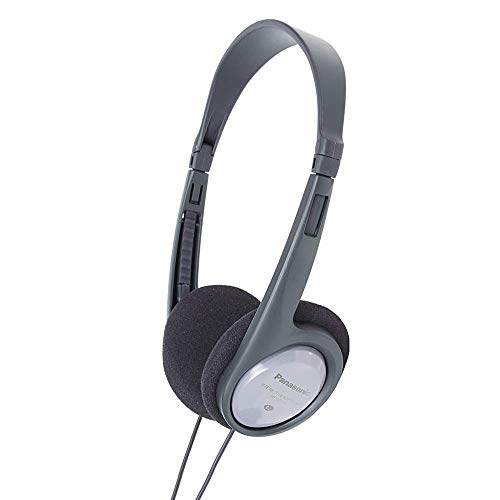 Panasonic RP-HT090E-H - Auriculares Diadema Abiertos Con Cable (Control de volumen en el Cable, Aurículas Ampliadas, 16 Hz-22kHz, Cable Largo 5 m), Color Plateado