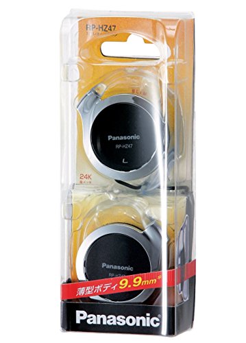 Panasonic RP-HZ47-K Black Clip cascos auriculares, 9,9 mm, ultradelgados RPHZ47