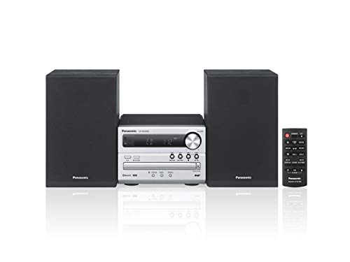 Panasonic SC-PM250 - Microcadena (Hi- Fi, Bluetooth, Equipo De Sonido Para Tu Hogar, CD, Bluetooth, USB, MP3, Radio FM, 20W (RMS),Diseño compacto, Ecualizador)-Color Plata