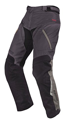 Pantalones de motocicletas Alpinestars, Andes Drystar, mujer hombre, Alpinestar, Gray Black, 36" (XL)