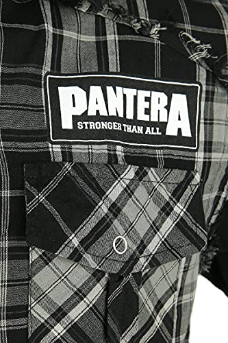 Pantera Cowboys from Hell Hombre Camisa Manga Corta Negro/Gris L, 100% algodón, Regular