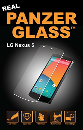 Panzer Glass PG1081 - Protector de pantalla de cristal resistente a rasguños y líquidos compatible con LG Nexus 5