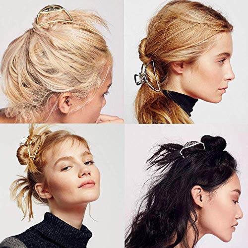 Paquete de 4 pinzas para el cabello Pinzas metálicas antideslizantes Accesorios para el cabello de moda para mujeres niñas