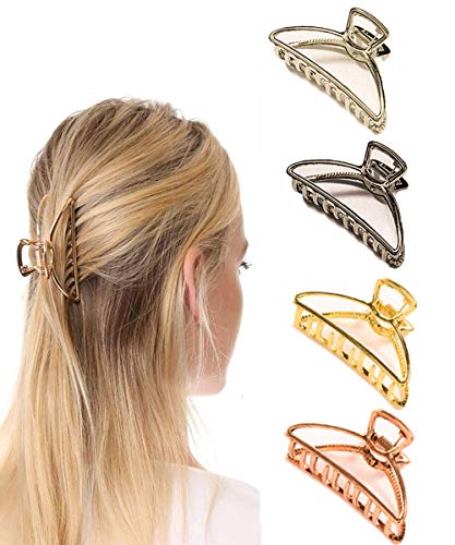 Paquete de 4 pinzas para el cabello Pinzas metálicas antideslizantes Accesorios para el cabello de moda para mujeres niñas