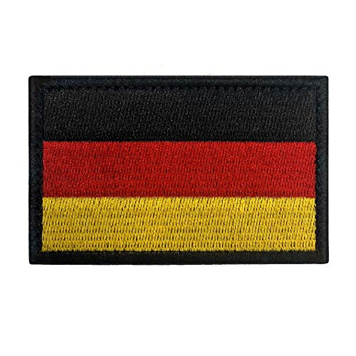 Parche Bandera Alemania para Ropa Ejercito – 8 x 5 cm - Escudo Bordado Militar Táctico Colores Originales Chaqueta Mochila Crossfit Aplicaciones para Coser Emblema Nacional Apliques Costura