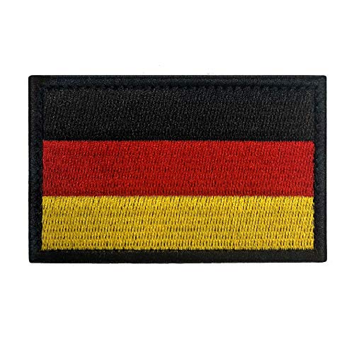 Parche Bandera Alemania para Ropa Ejercito – 8 x 5 cm - Escudo Bordado Militar Táctico Colores Originales Chaqueta Mochila Crossfit Aplicaciones para Coser Emblema Nacional Apliques Costura